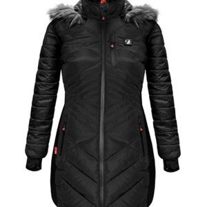 ActionHeat 5V Women's Heated Long Puffer Jacket W/ Hood